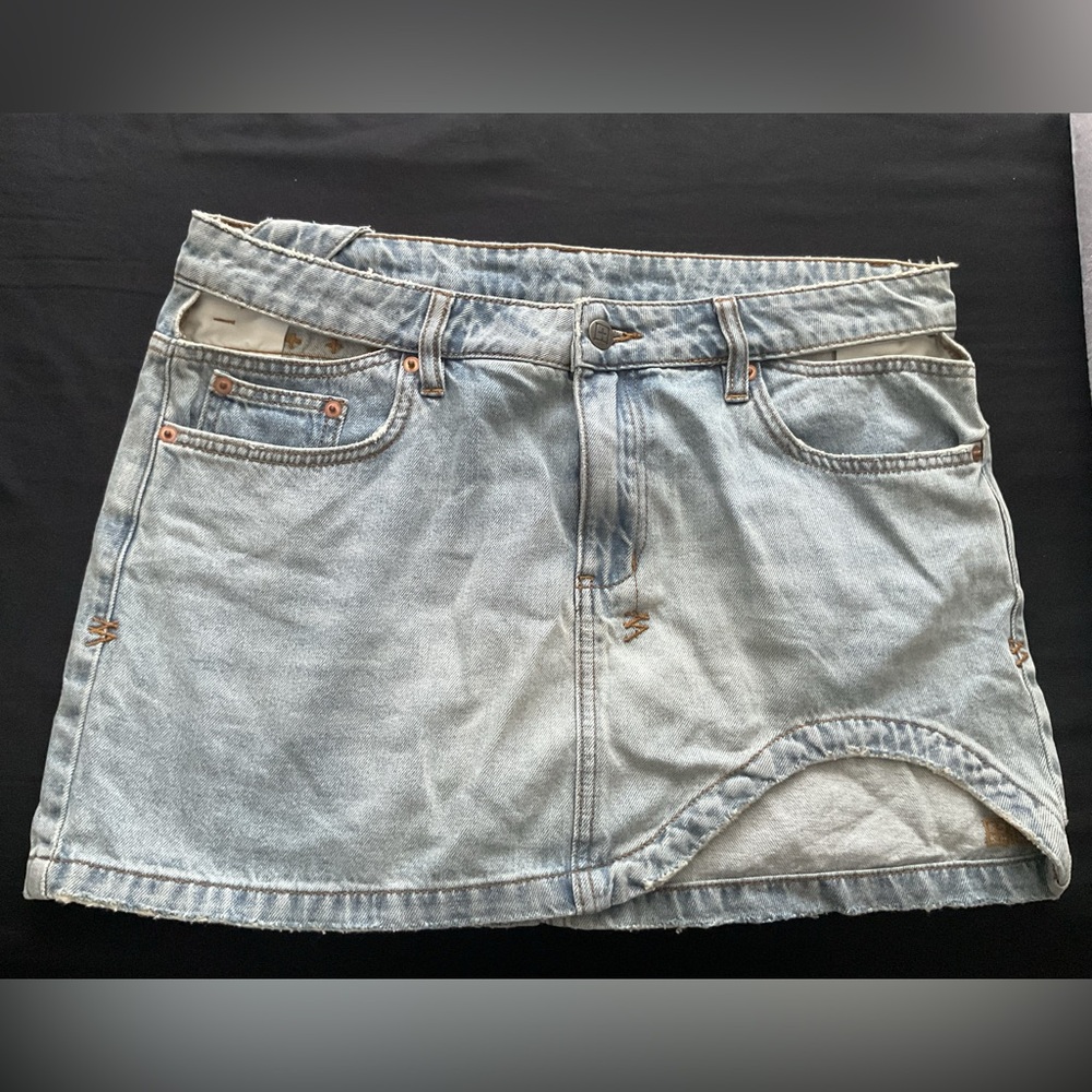 Light Blue Ksubi Denim Mini Skirt